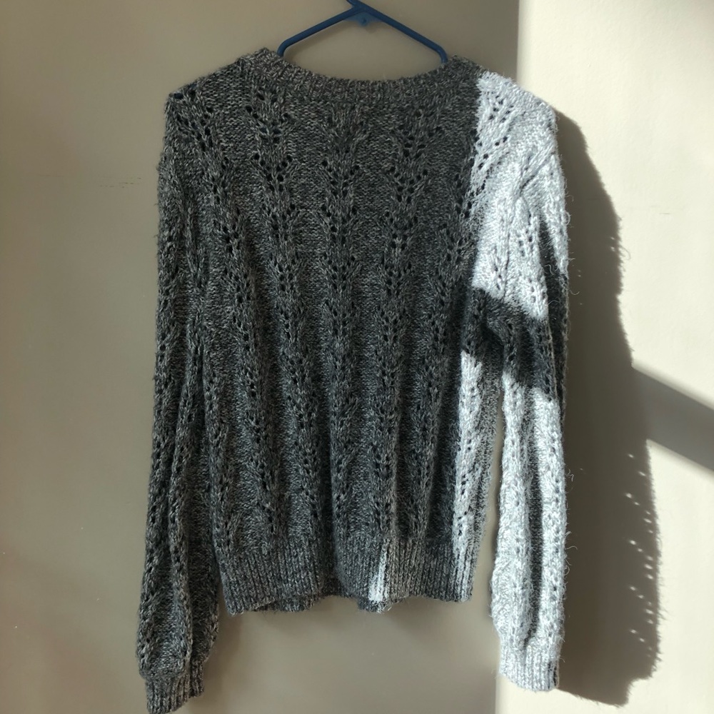 Eyelet knit sweater